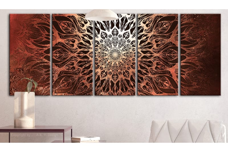Taulu Hypnosis 5 Parts Orange Narrow 225x90 - Artgeist sp. z o. o. - Sisustustuotteet - Taulu & taide - Canvas-taulu