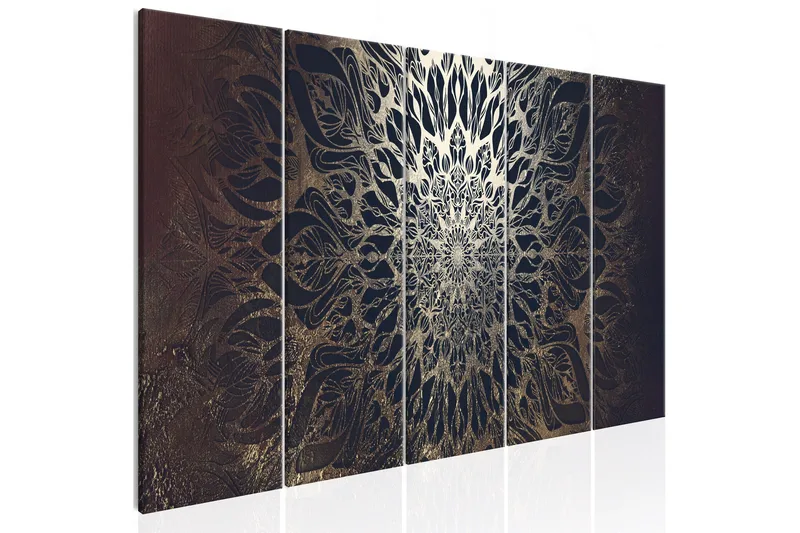 Taulu Hypnosis 5 Parts Brown Narrow 225x90 - Artgeist sp. z o. o. - Sisustustuotteet - Taulu & taide - Canvas-taulu