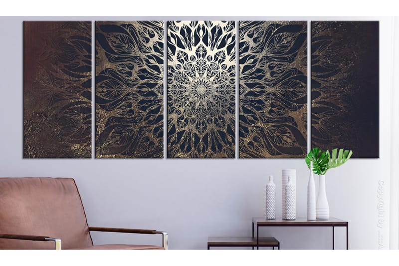 Taulu Hypnosis 5 Parts Brown Narrow 225x90 - Artgeist sp. z o. o. - Sisustustuotteet - Taulu & taide - Canvas-taulu