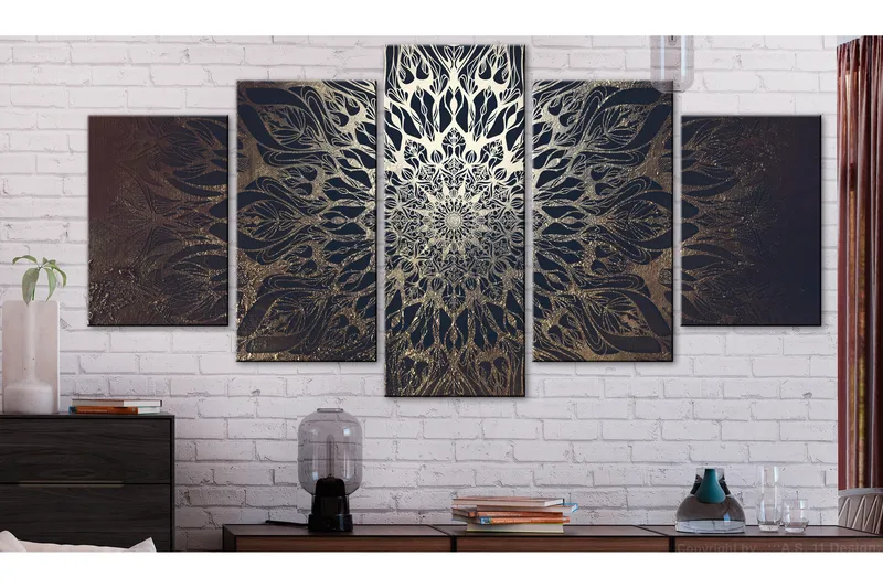 Taulu Hypnosis 5 Parts Brown Wide 200x100 - Artgeist sp. z o. o. - Sisustustuotteet - Taulu & taide - Canvas-taulu