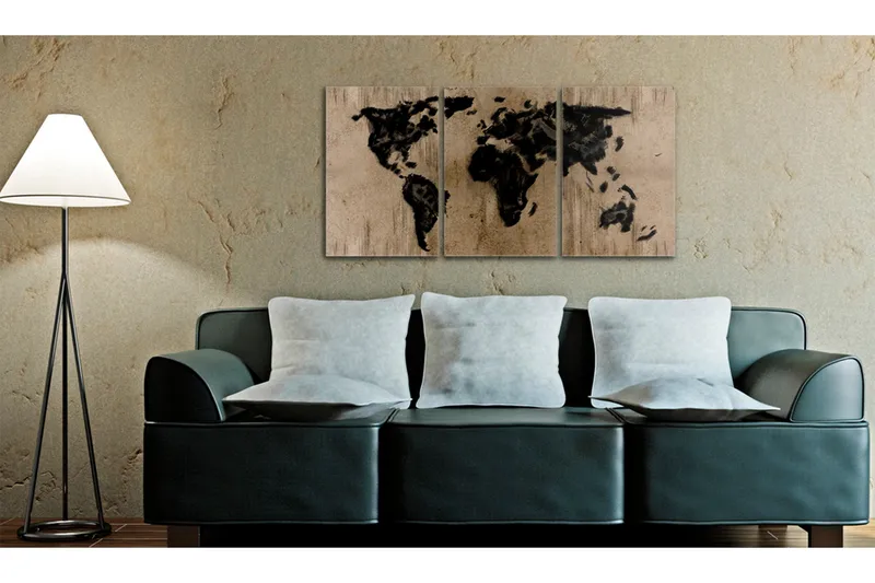 Taulu Inky Maailmankartta 120x60 - Artgeist sp. z o. o. - Sisustustuotteet - Taulu & taide - Canvas-taulu