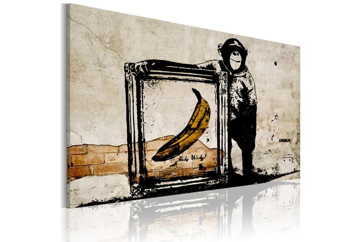 Taulu Inspired by Banksy sepia 120x80 - Artgeist sp. z o. o. - Canvas-taulu - Seinäkoristeet
