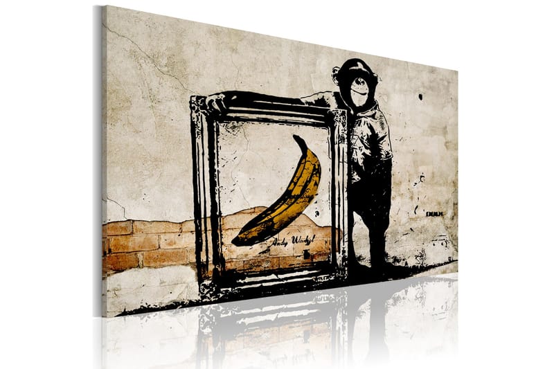 Taulu Inspired By Banksy Sepia 90x60, Artgeist sp. z o. o.