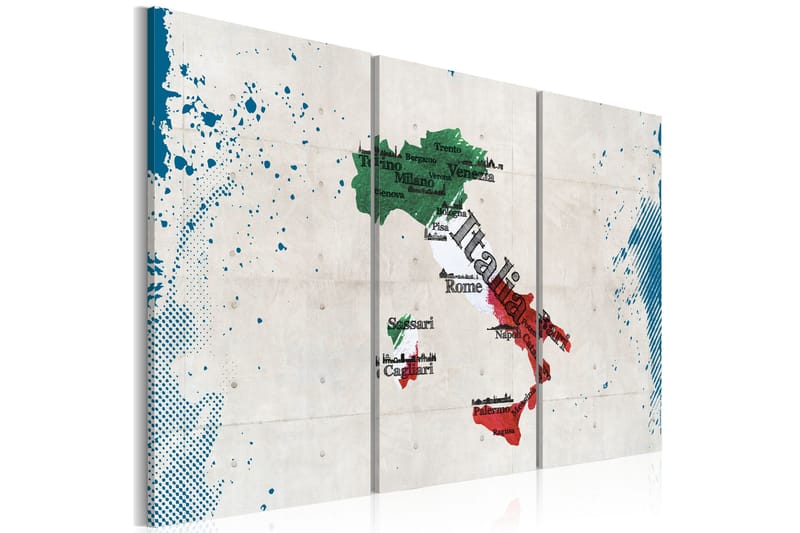 Taulu Italian kartta triptyykki 90x60, Artgeist sp. z o. o.