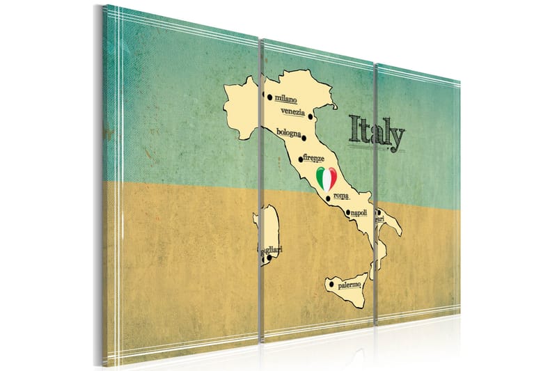 Taulu Italian sydän Triptyykki 60x40, Artgeist sp. z o. o.