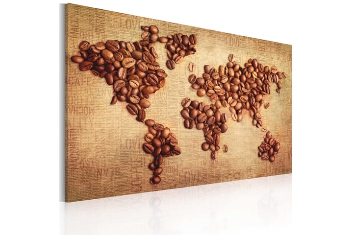 Taulu Kahvia koko maailmasta 60x40 - Artgeist sp. z o. o. - Canvas-taulu - Seinäkoristeet