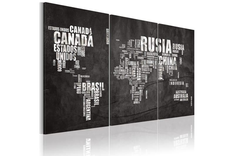 Taulu Karta Över Världen Spanska Triptych 120x80, Artgeist sp. z o. o.