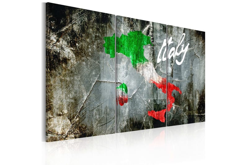 Taulu Konstnärlig Karta Över Italien Triptyk 120x80, Artgeist sp. z o. o.