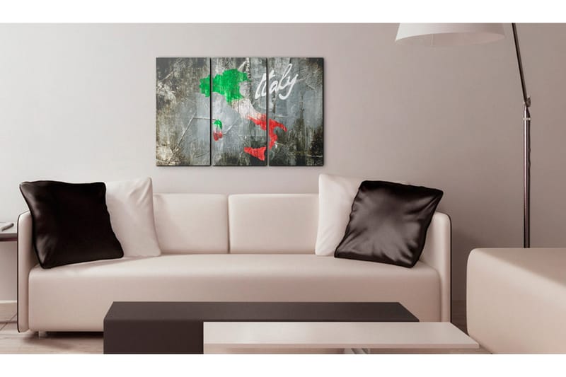 Taulu Konstnärlig Karta Över Italien Triptyk 120x80 - Artgeist sp. z o. o. - Sisustustuotteet - Taulu & taide - Canvas-taulu