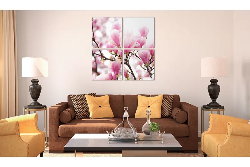 Taulu Kukkiva Magnolia puu 80x80 - Artgeist sp. z o. o. - Sisustustuotteet - Taulu & taide - Canvas-taulu