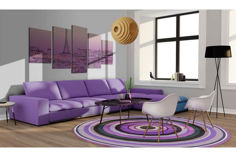 Taulu Lavender Sunrise Over Paris 200x100 - Artgeist sp. z o. o. - Sisustustuotteet - Taulu & taide - Canvas-taulu