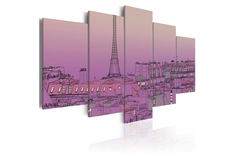 Taulu Lavender Sunrise Over Paris 200x100, Artgeist sp. z o. o.