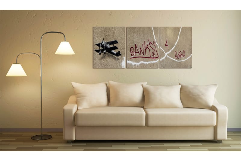 Taulu Lentokone Bansky 120x60 - Artgeist sp. z o. o. - Sisustustuotteet - Taulu & taide - Canvas-taulu