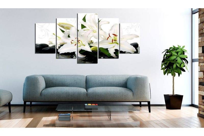 Taulu Lilies And Zen Stones 100x50 - Artgeist sp. z o. o. - Sisustustuotteet - Taulu & taide - Canvas-taulu
