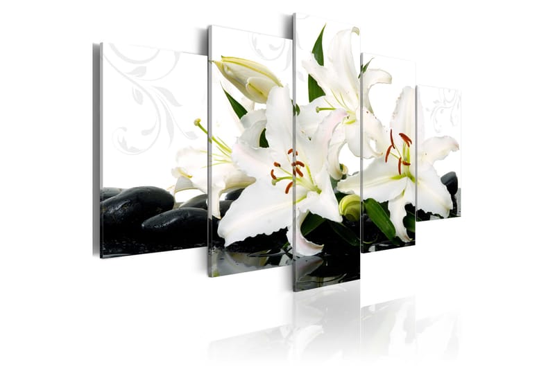 Taulu Lilies And Zen Stones 100x50 - Artgeist sp. z o. o. - Sisustustuotteet - Taulu & taide - Canvas-taulu
