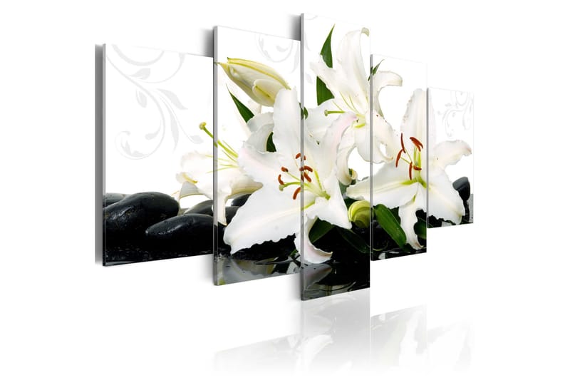Taulu Lilies And Zen Stones 100x50, Artgeist sp. z o. o.