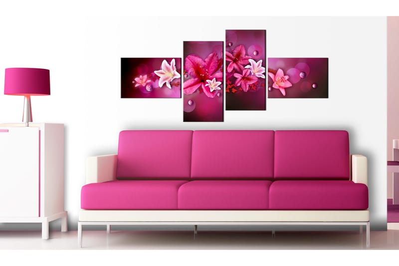 Taulu Lilies And Pearls 100x45 - Artgeist sp. z o. o. - Sisustustuotteet - Taulu & taide - Canvas-taulu