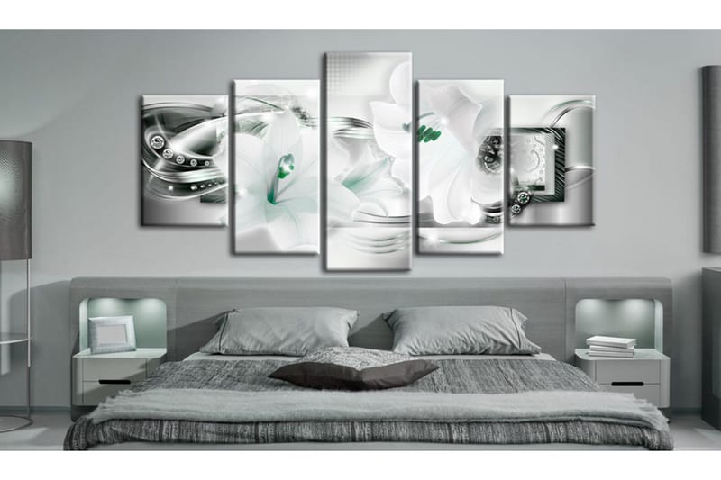 Taulu Lilies With Peppermint Accent 200x100 - Artgeist sp. z o. o. - Sisustustuotteet - Taulu & taide - Canvas-taulu