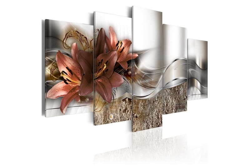 Taulu Lily Marsala And Abstraction 100x50, Artgeist sp. z o. o.