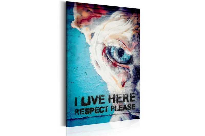 Taulu Live Here Respect Please 40x60, Artgeist sp. z o. o.