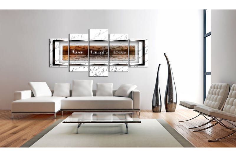 Taulu Live Laugh Love White 100x50 - Artgeist sp. z o. o. - Sisustustuotteet - Taulu & taide - Canvas-taulu