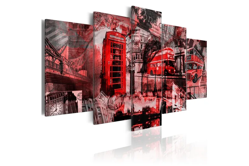 Taulu London Collage 5 St 100x50, Artgeist sp. z o. o.