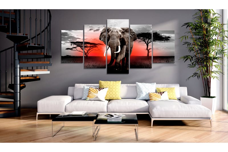 Taulu Lonely Elephant 200x100 - Artgeist sp. z o. o. - Sisustustuotteet - Taulu & taide - Canvas-taulu