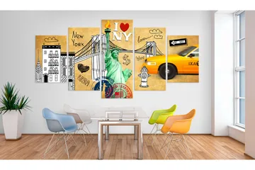 Taulu Love New Jork City 200x100 - Artgeist sp. z o. o. - Sisustustuotteet - Taulu & taide - Canvas-taulu