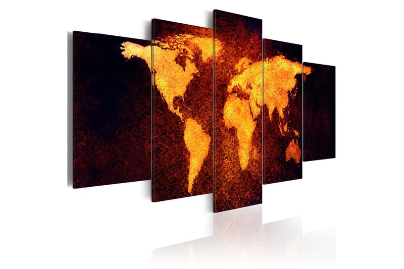 Taulu Maailmankartta Hot Lava 100x50, Artgeist sp. z o. o.
