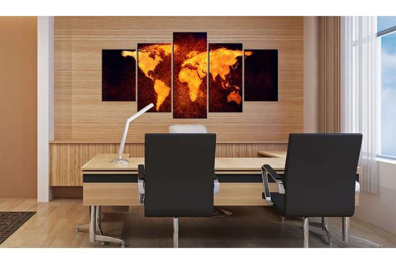 Taulu Maailmankartta Hot Lava 100x50 - Artgeist sp. z o. o. - Sisustustuotteet - Taulu & taide - Canvas-taulu