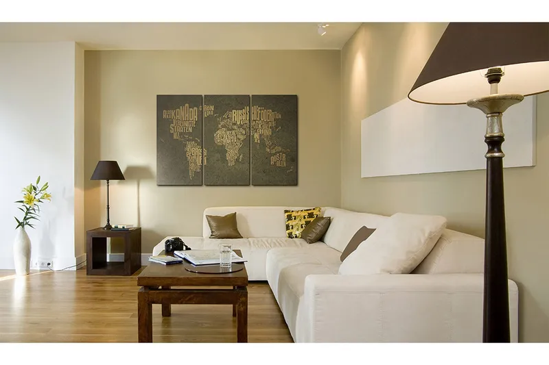 Taulu Maailmankartta Triptyykki 90x60, Artgeist sp. z o. o.