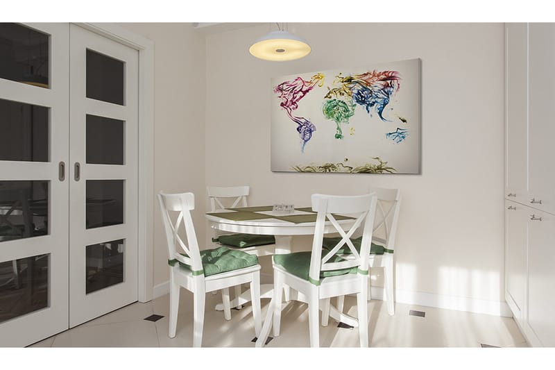 Taulu Maailmankartta värillinen savuraita 120x80 - Artgeist sp. z o. o. - Sisustustuotteet - Taulu & taide - Canvas-taulu