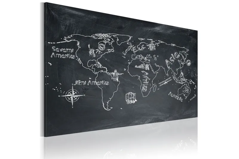 Taulu Maantieteen oppitunti (tšekin kieli) 120x80, Artgeist sp. z o. o.