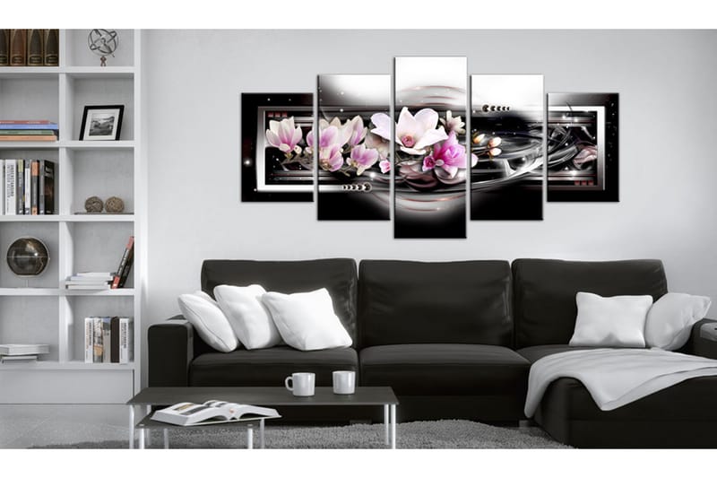 Taulu Magnolias On A Black Background 200x100 - Artgeist sp. z o. o. - Sisustustuotteet - Taulu & taide - Canvas-taulu
