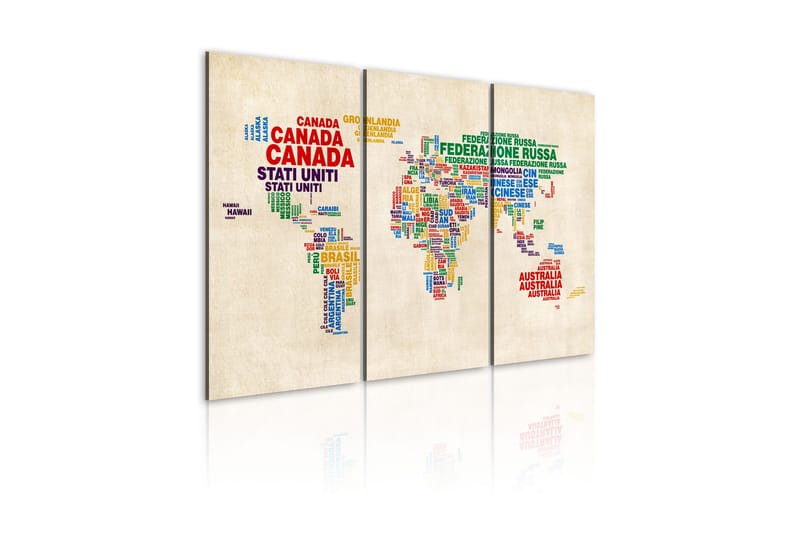 Taulu Maiden Italiankieliset nimet Triptych 90x60 - Artgeist sp. z o. o. - Sisustustuotteet - Taulu & taide - Canvas-taulu