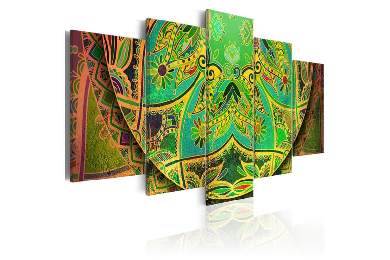 Taulu Mandala Green Energy 200x100 - Artgeist sp. z o. o. - Canvas-taulu - Seinäkoristeet