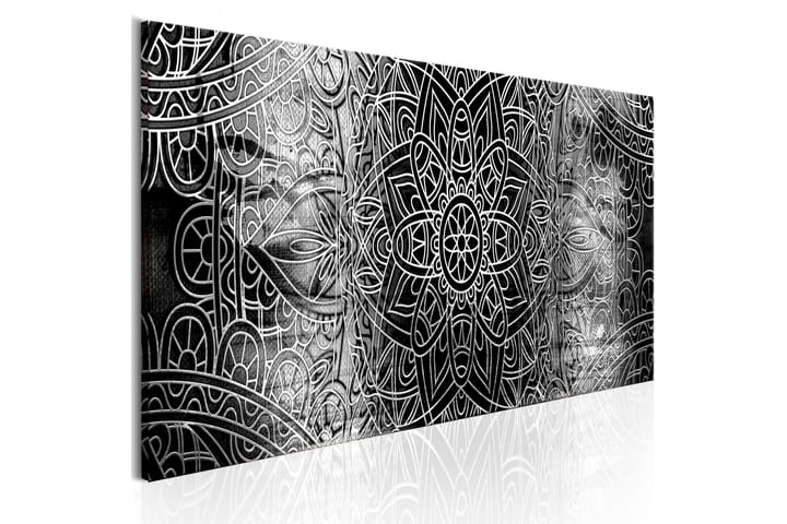 Taulu Mandala Grey Depths 135x45 - Artgeist sp. z o. o. - Canvas-taulu - Seinäkoristeet