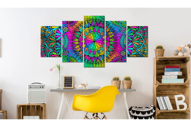 Taulu Mandala Peacock Feathers 100x50 - Artgeist sp. z o. o. - Sisustustuotteet - Taulu & taide - Canvas-taulu