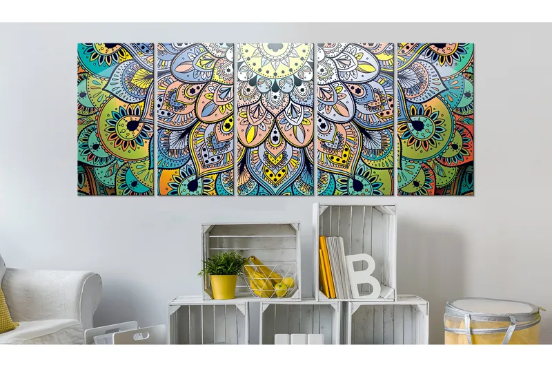 Taulu Mandala Peacock's Tail 225x90 - Artgeist sp. z o. o. - Sisustustuotteet - Taulu & taide - Canvas-taulu