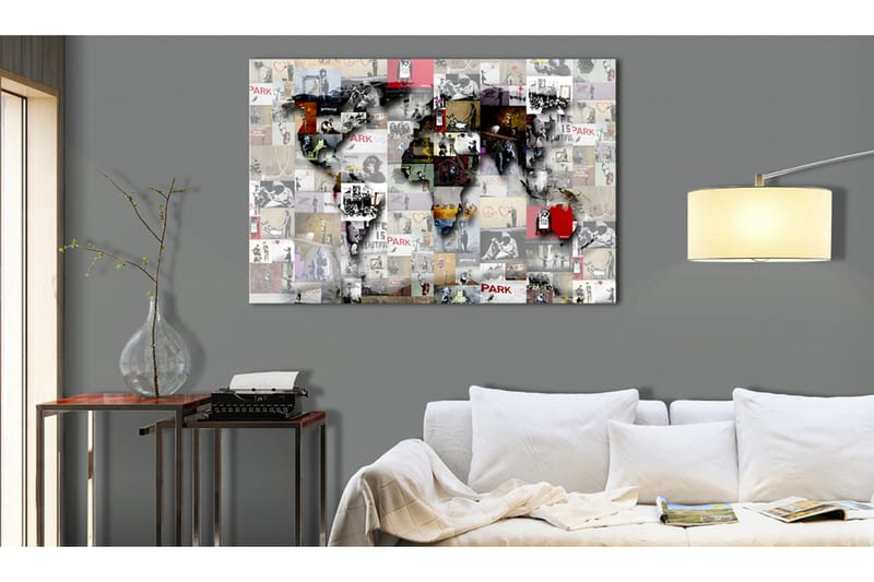 Taulu Map: Banksy inspiration 120x80, Artgeist sp. z o. o.