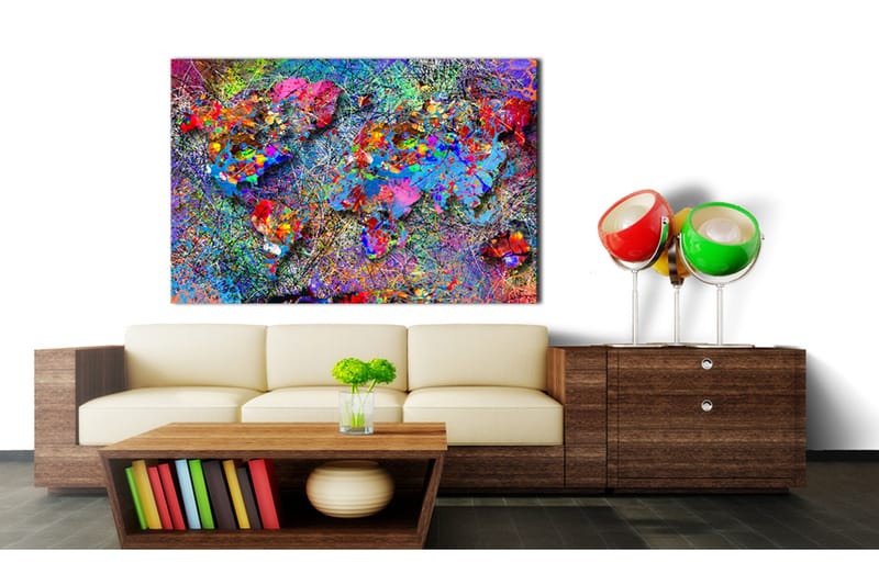 Taulu Map: Jackson Pollock inspiration 60x40, Artgeist sp. z o. o.
