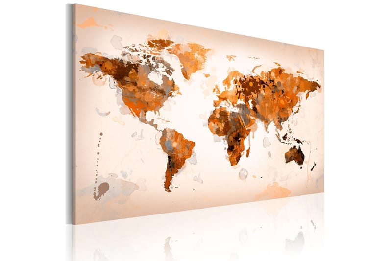 Taulu Map Of The World Desert Storm 90x60, Artgeist sp. z o. o.