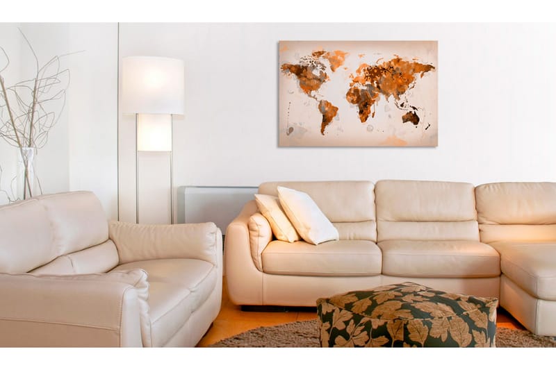 Taulu Map Of The World Desert Storm 90x60 - Artgeist sp. z o. o. - Sisustustuotteet - Taulu & taide - Canvas-taulu