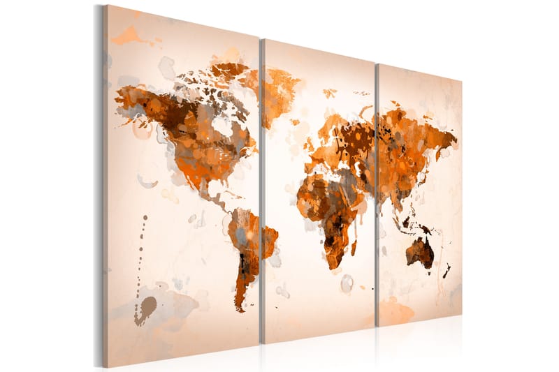Taulu Map Of The World Desert Suurim Triptych 60x40, Artgeist sp. z o. o.