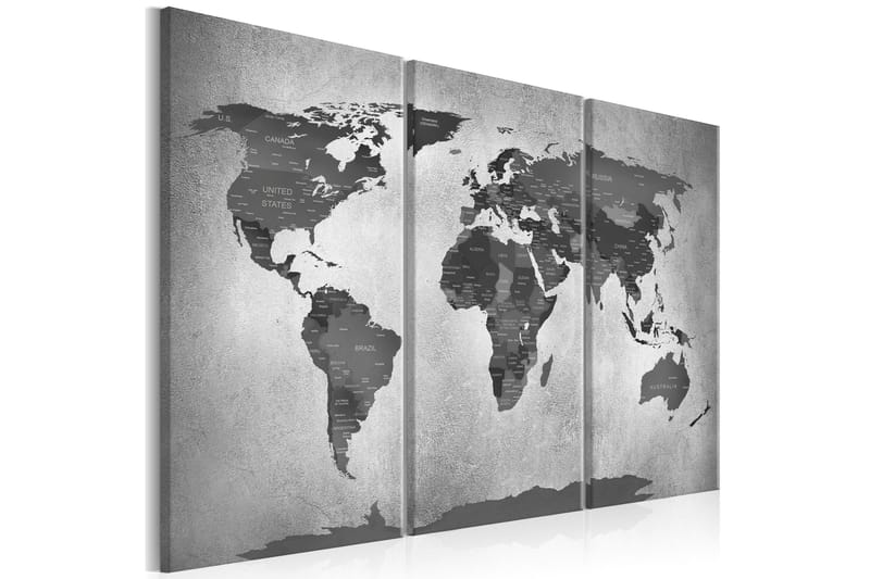 Taulu Map On Concrete 3 Parts 90x60, Artgeist sp. z o. o.