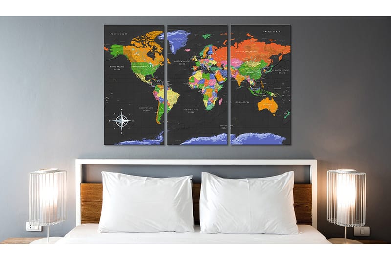Taulu Maps Dark Depth 90x60 - Artgeist sp. z o. o. - Sisustustuotteet - Taulu & taide - Canvas-taulu