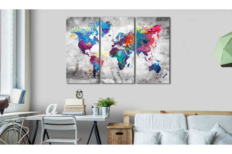 Taulu Maps: Grey Style 120x80, Artgeist sp. z o. o.