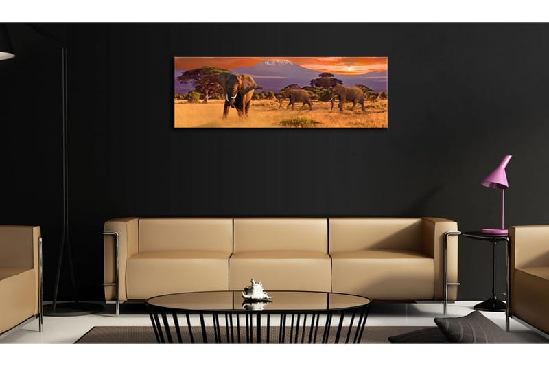 Taulu March Of African Elephants 135x45 - Artgeist sp. z o. o. - Sisustustuotteet - Taulu & taide - Canvas-taulu