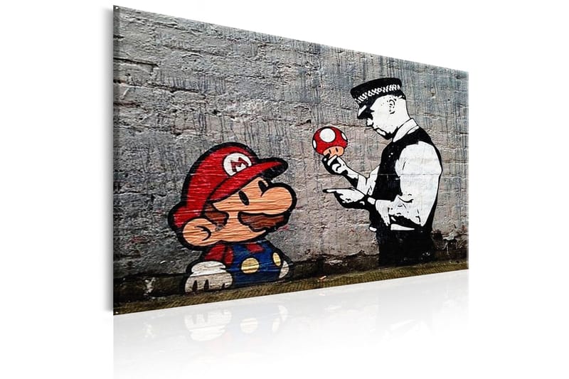Taulu Mario and Cop by Banksy 120x80 - Artgeist sp. z o. o. - Sisustustuotteet - Taulu & taide - Canvas-taulu
