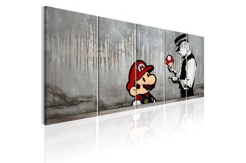 Taulu Mario Bros On Concrete 225x90 - Artgeist sp. z o. o. - Sisustustuotteet - Taulu & taide - Canvas-taulu
